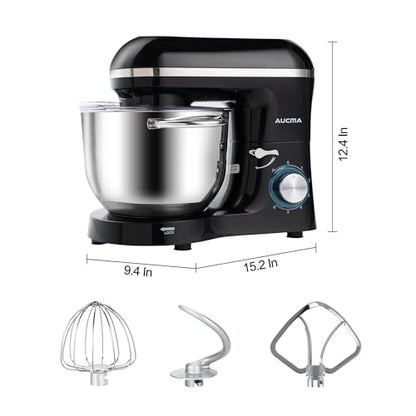 6.5QT Stand Mixer with 6-Speed Tilt-Head Design & Attachments