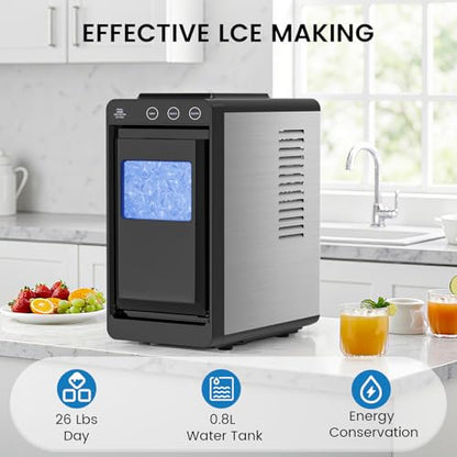 COWSAR Ice Maker Countertop, Portable Ice Machine with Self-Cleaning