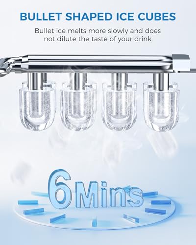 COWSAR Ice Maker Countertop, Portable Ice Machine with Self-Cleaning