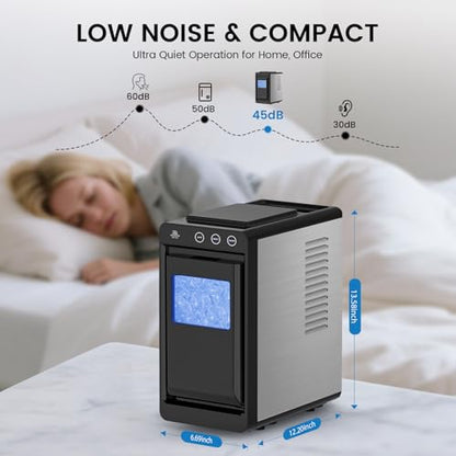 COWSAR Ice Maker Countertop, Portable Ice Machine with Self-Cleaning