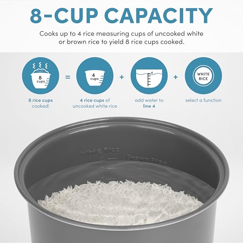 4-Cup Digital Rice Cooker with Steamer & Multicooker Function