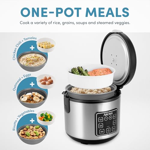 4-Cup Digital Rice Cooker with Steamer & Multicooker Function