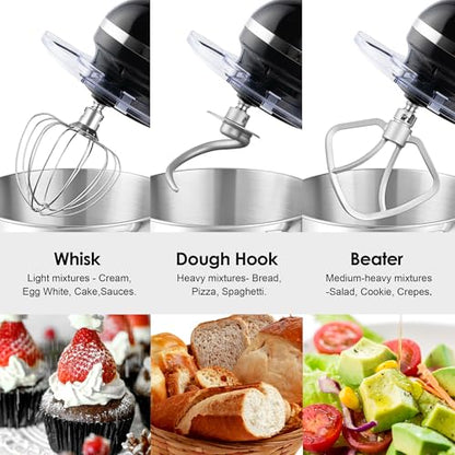 6.5QT Stand Mixer with 6-Speed Tilt-Head Design & Attachments