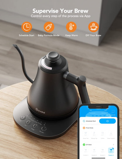 Smart Gooseneck Electric Kettle with WiFi Temperature Control