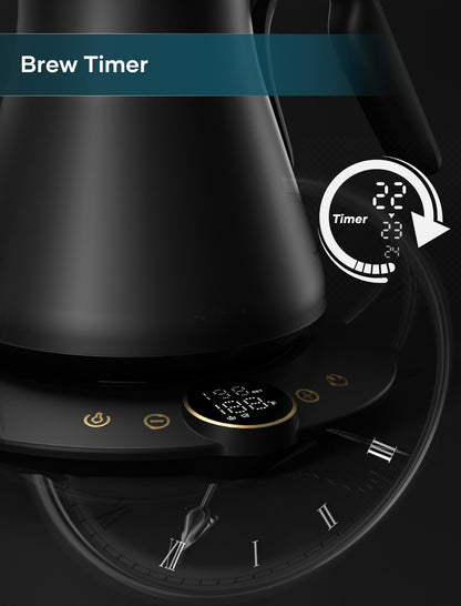 1500W Gooseneck Electric Kettle with Precise Temperature Control