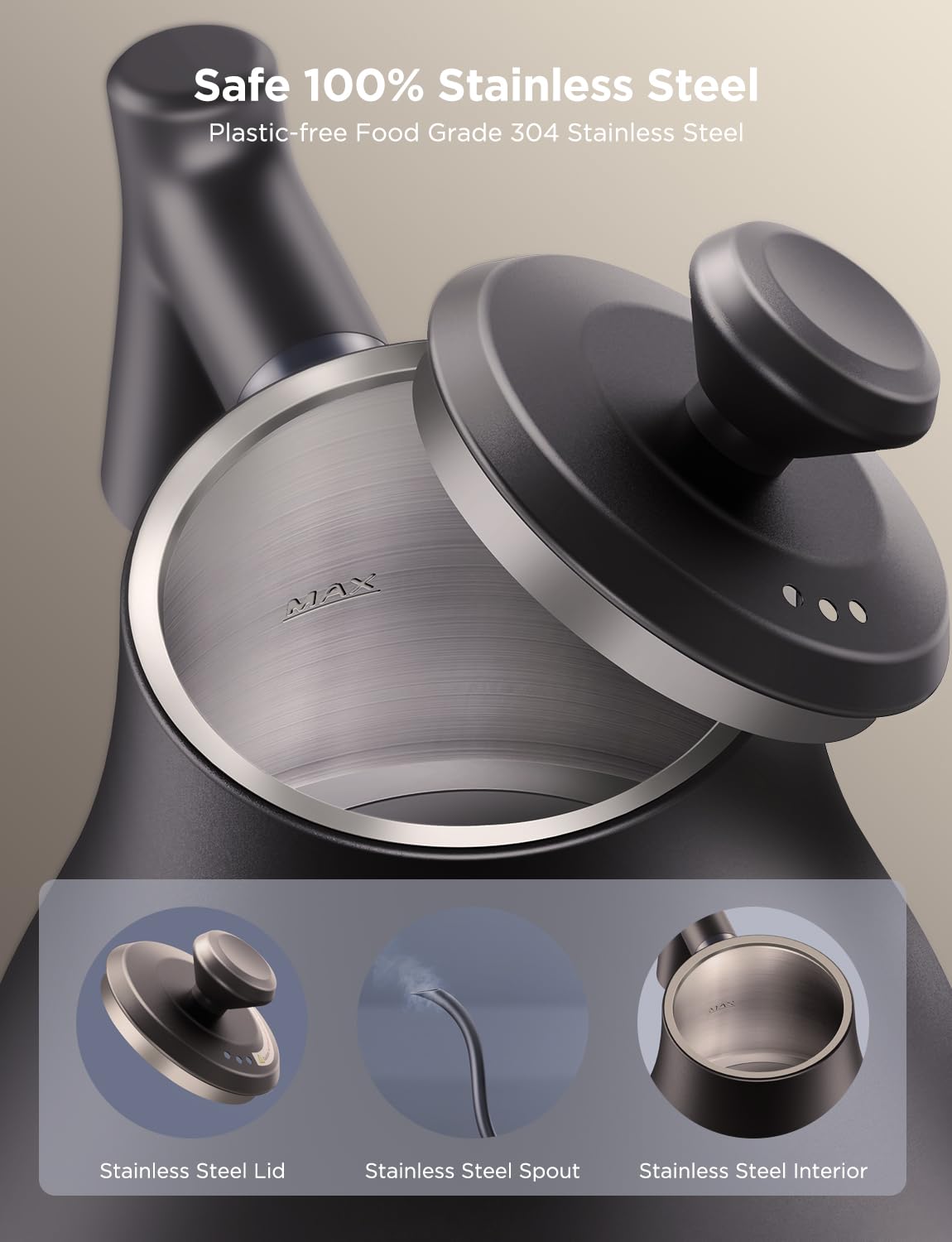 Smart Gooseneck Electric Kettle with WiFi Temperature Control