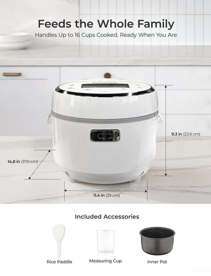10-Cup Micom Rice Cooker with 16 Cooking Programs & Auto Clean