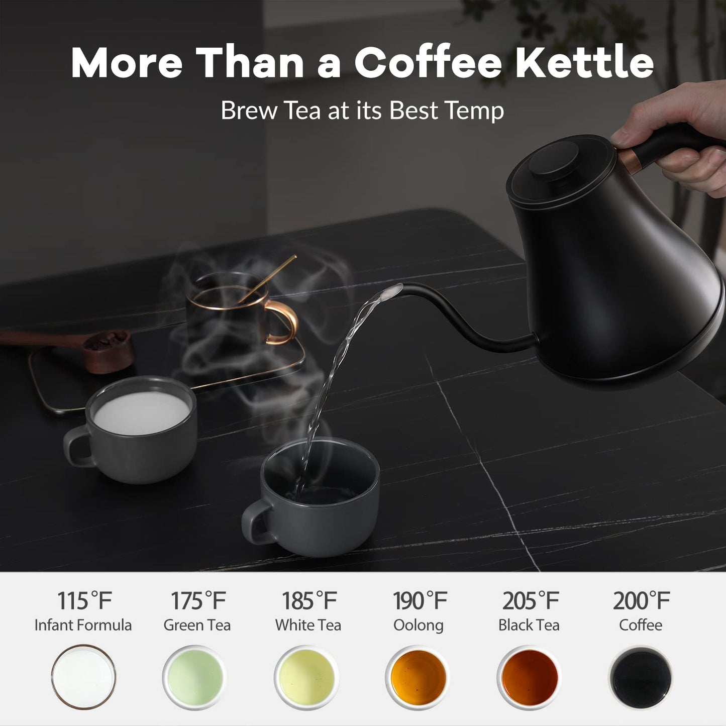 Mecity Electric Kettle Gooseneck Kettle Temperature Control
