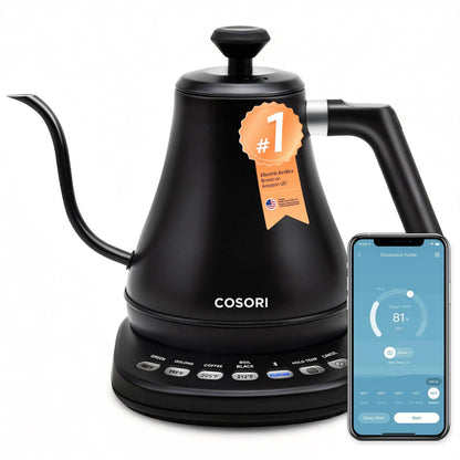 Smart Gooseneck Electric Kettle with Variable Temperature Control