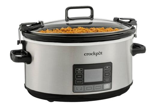 7QT Programmable Slow Cooker with Timer & Locking Lid