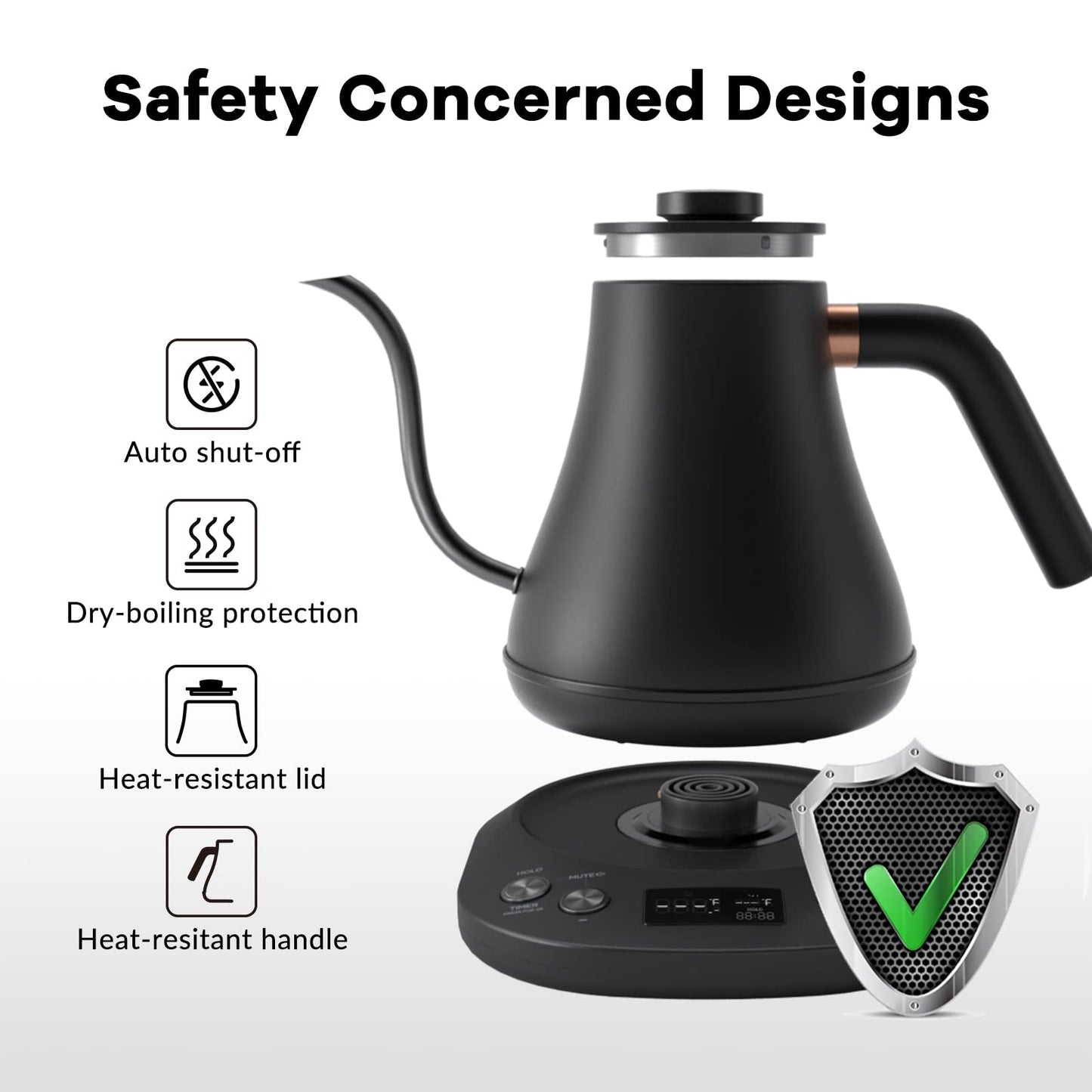 Mecity Electric Kettle Gooseneck Kettle Temperature Control
