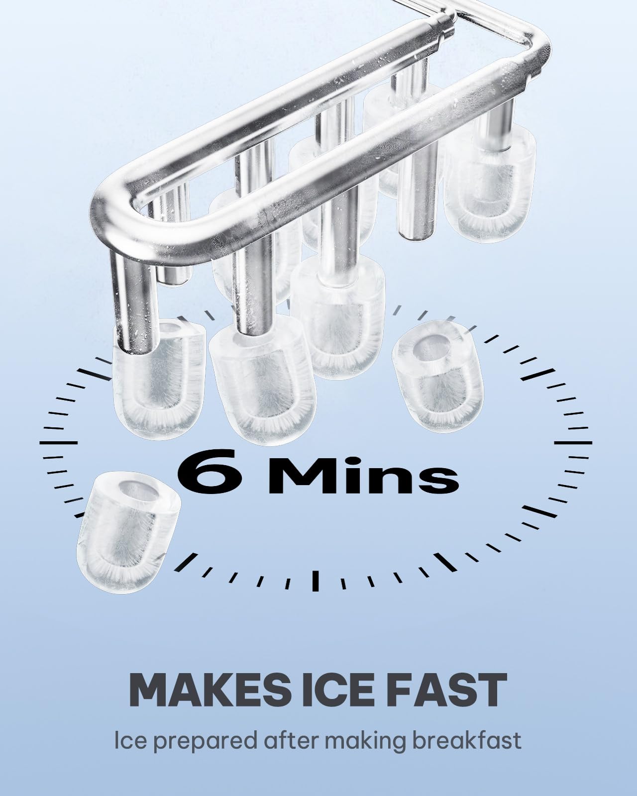 Countertop Nugget Ice Maker with 33LB Daily Production & Auto Clean