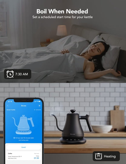 Smart Gooseneck Electric Kettle with WiFi Temperature Control