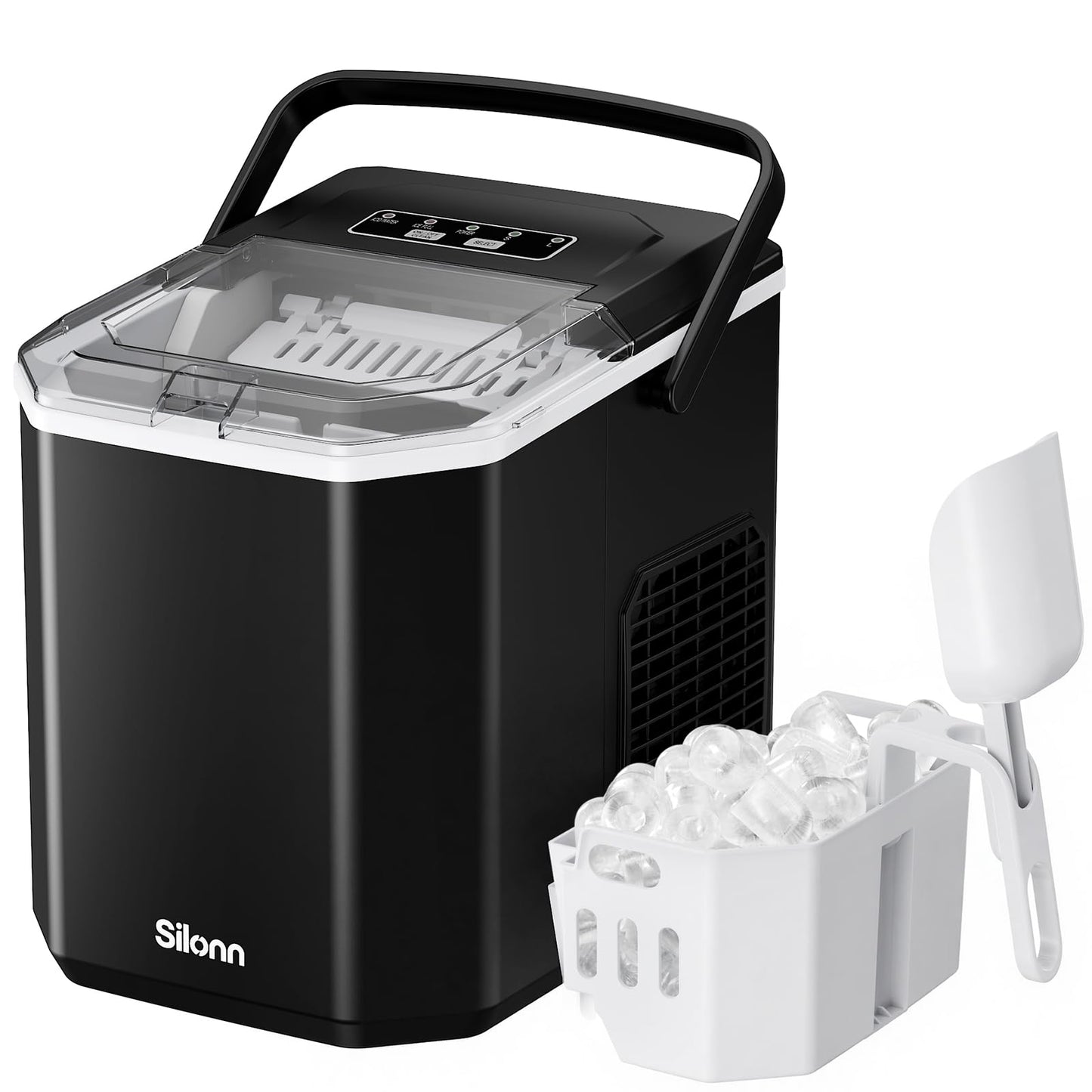 Countertop Nugget Ice Maker with 33LB Daily Production & Auto Clean