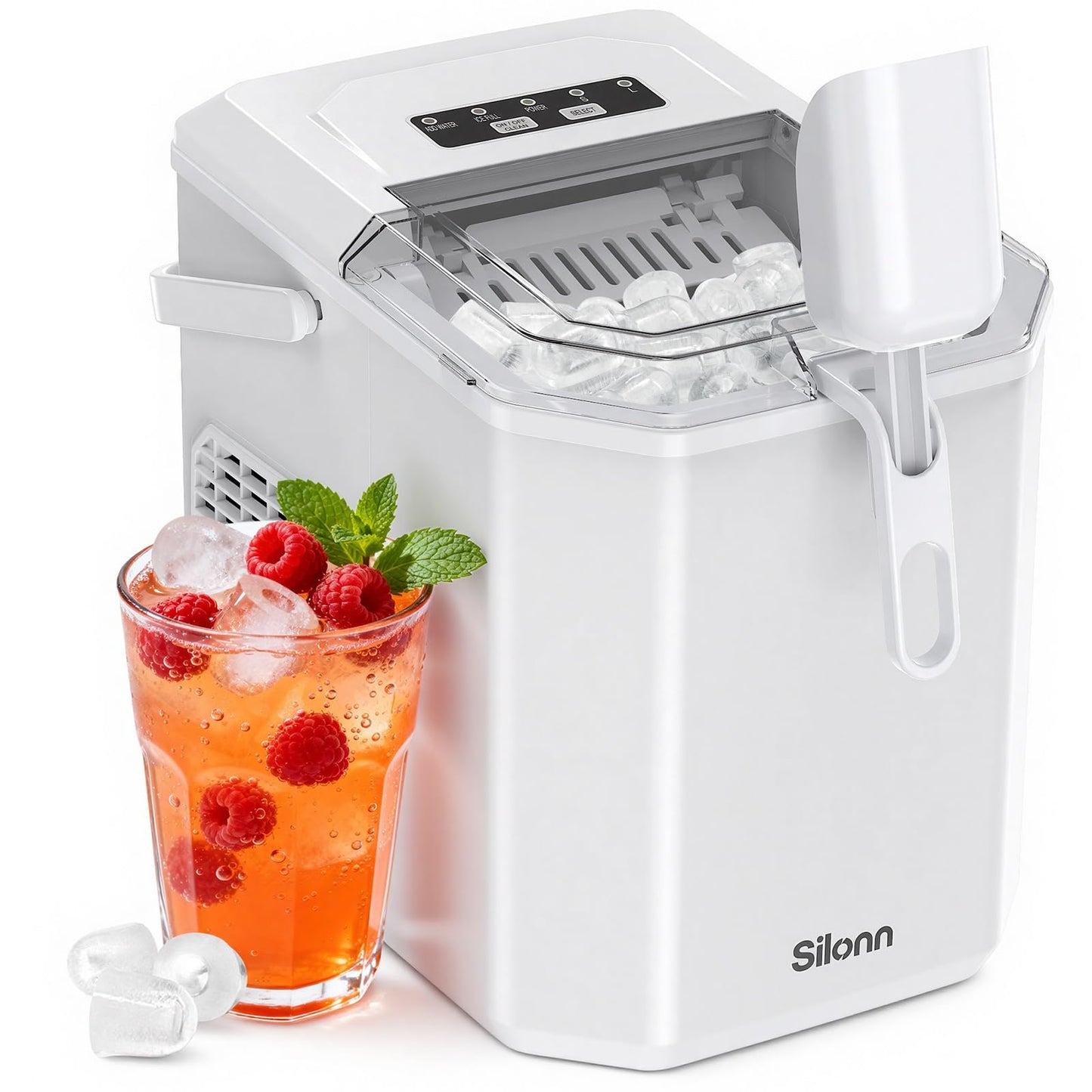 Countertop Nugget Ice Maker with 33LB Daily Production & Auto Clean