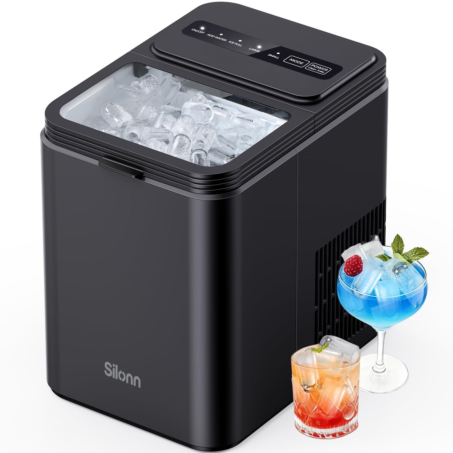 Countertop Nugget Ice Maker with 33LB Daily Production & Auto Clean