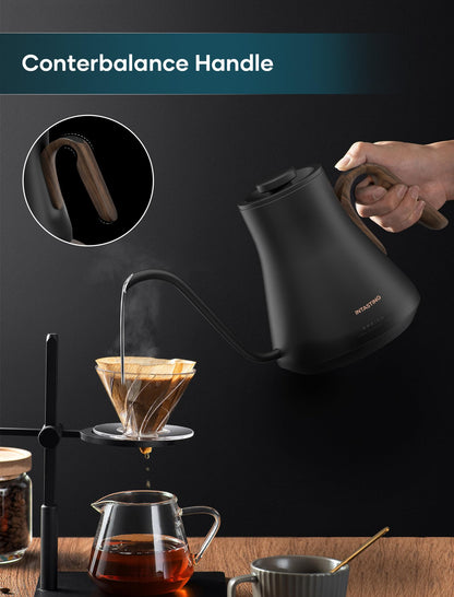 1500W Gooseneck Electric Kettle with Precise Temperature Control