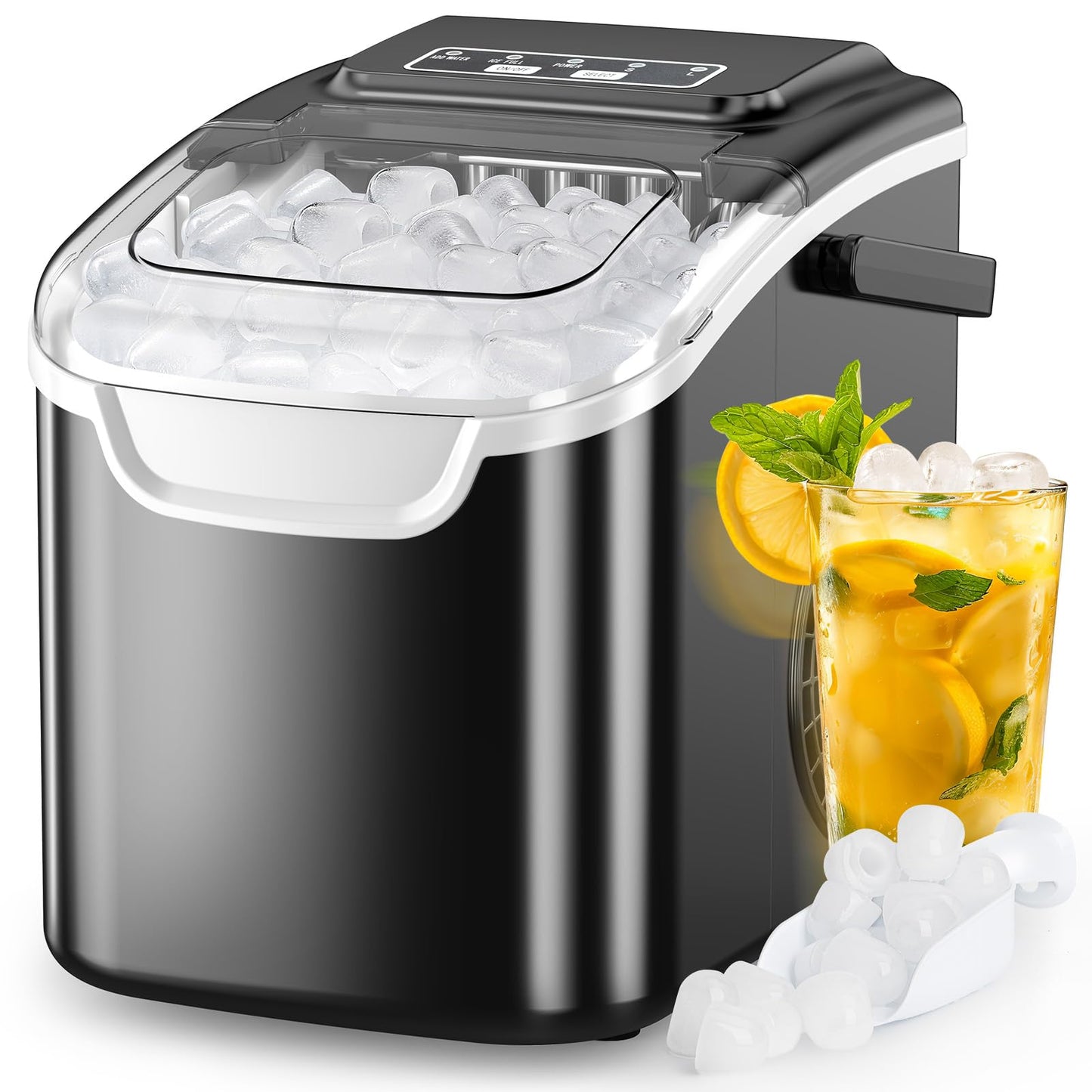 COWSAR Ice Maker Countertop, Portable Ice Machine with Self-Cleaning