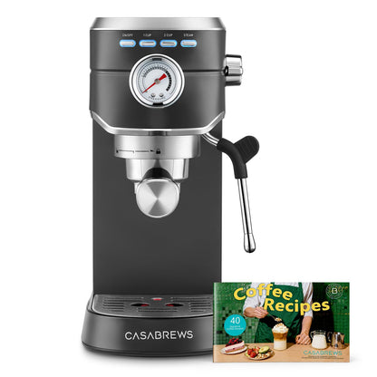 20 Bar Espresso Machine with Milk Frother & Removable Water Tank
