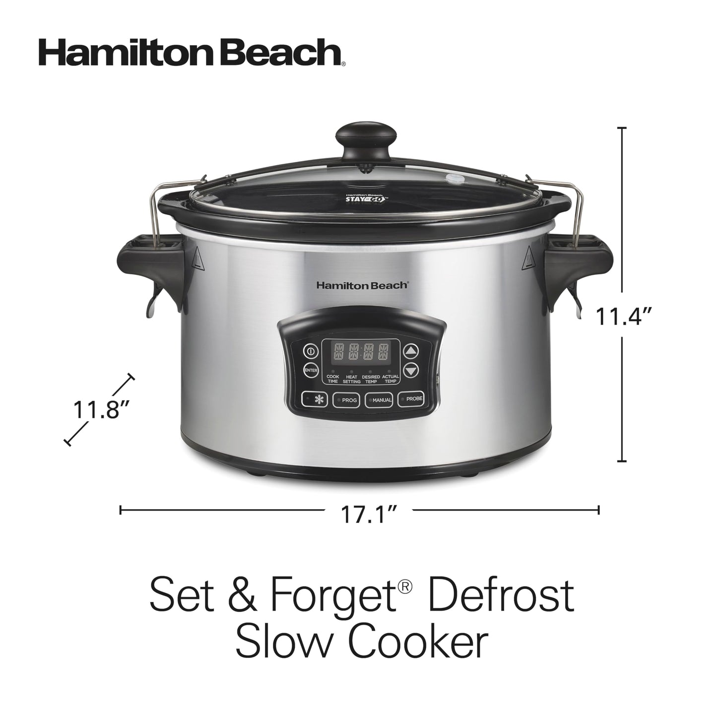 Hamilton Beach Portable 6 Quart Set & Forget Programmable Slow Cooker