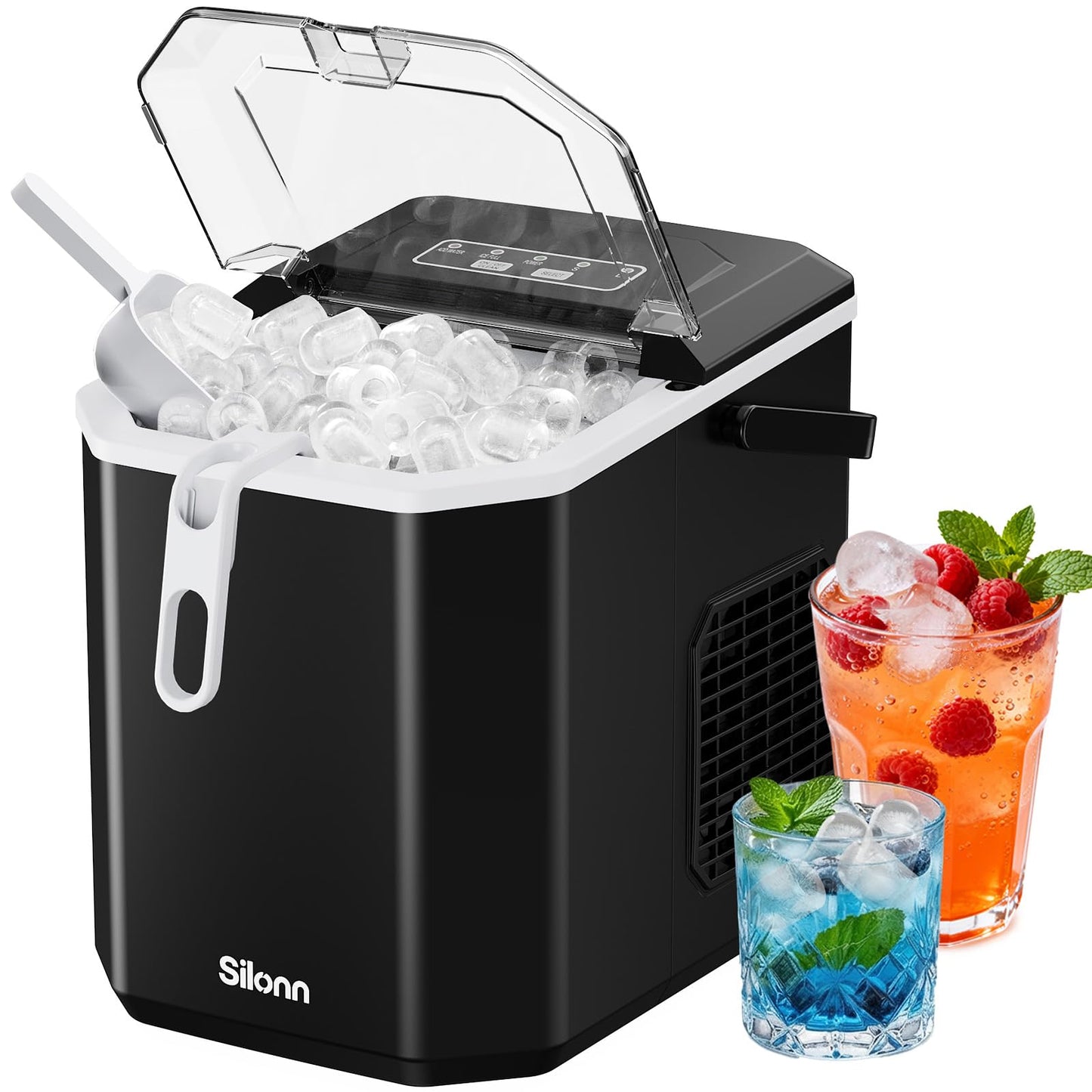 Countertop Nugget Ice Maker with 33LB Daily Production & Auto Clean