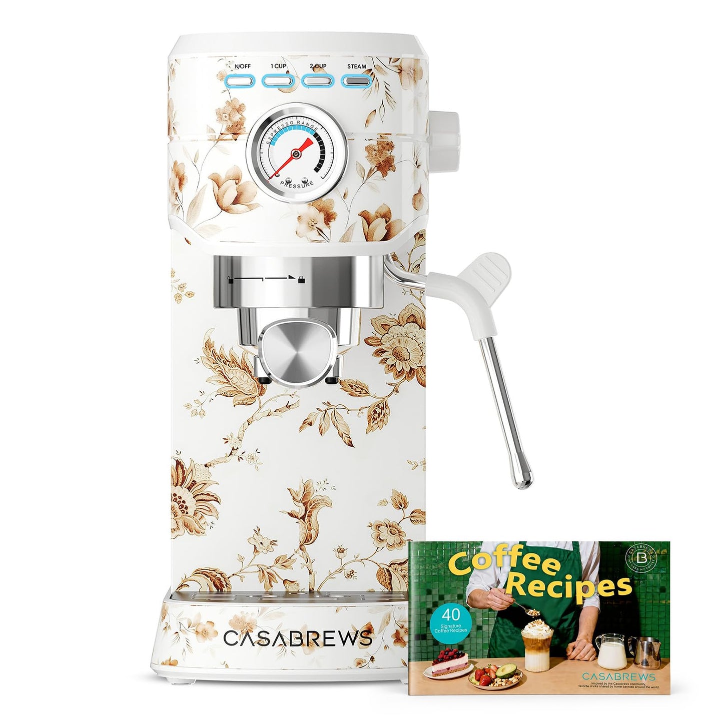 20 Bar Espresso Machine with Milk Frother & Removable Water Tank