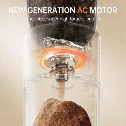 Conical Burr Coffee Grinder with 38 Grind Settings & Precision Timer