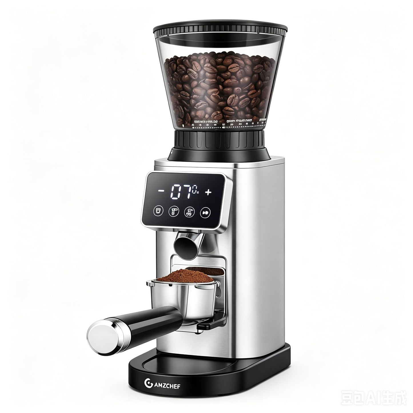 Conical Burr Coffee Grinder with 48 Grind Settings & Precision Timer