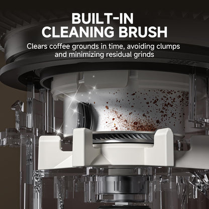 Conical Burr Coffee Grinder with 48 Grind Settings & Precision Timer