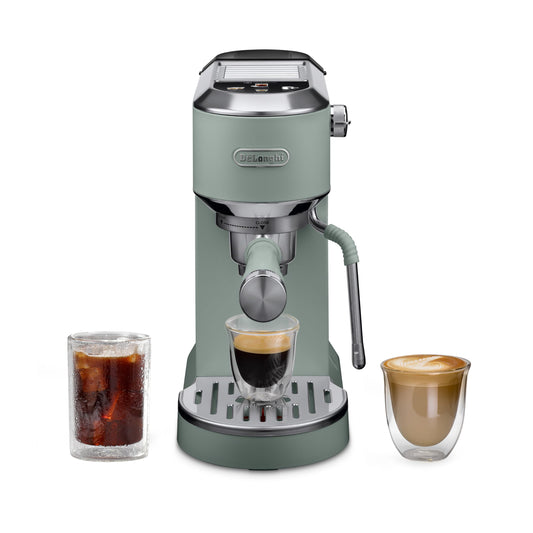 Compact Espresso Machine with Milk Frother for Hot & Iced Coffee