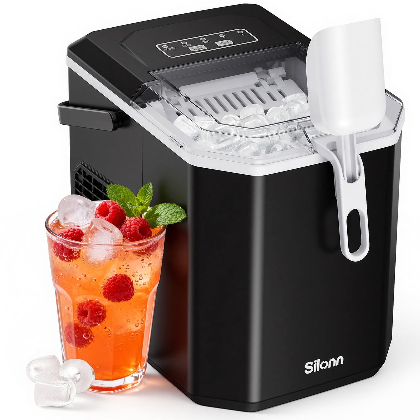 Countertop Nugget Ice Maker with 33LB Daily Production & Auto Clean