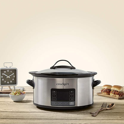 6QT Programmable Slow Cooker with Digital Timer & Food Warmer