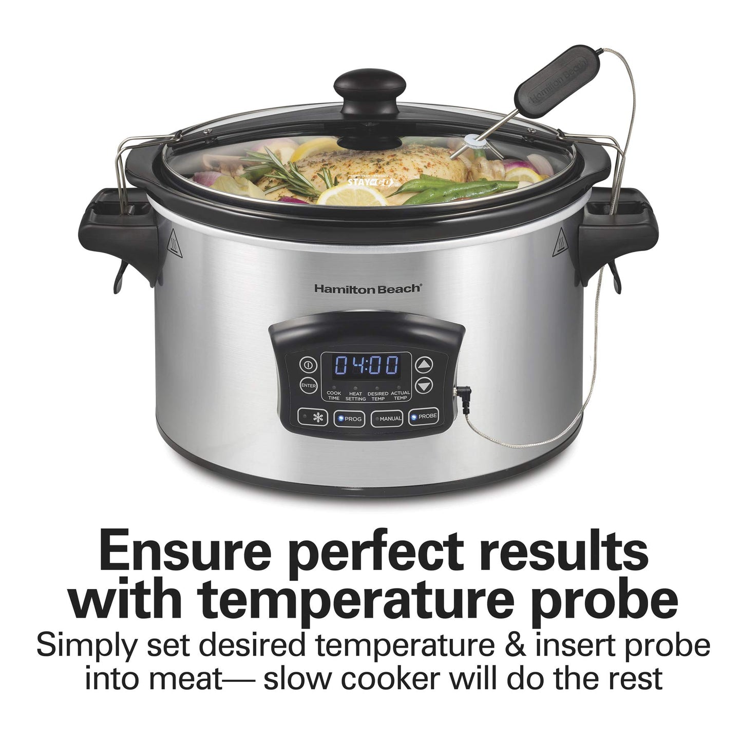 Hamilton Beach Portable 6 Quart Set & Forget Programmable Slow Cooker