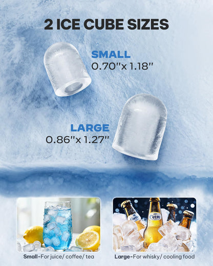 Countertop Nugget Ice Maker with 33LB Daily Production & Auto Clean