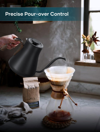 1500W Gooseneck Electric Kettle with Precise Temperature Control