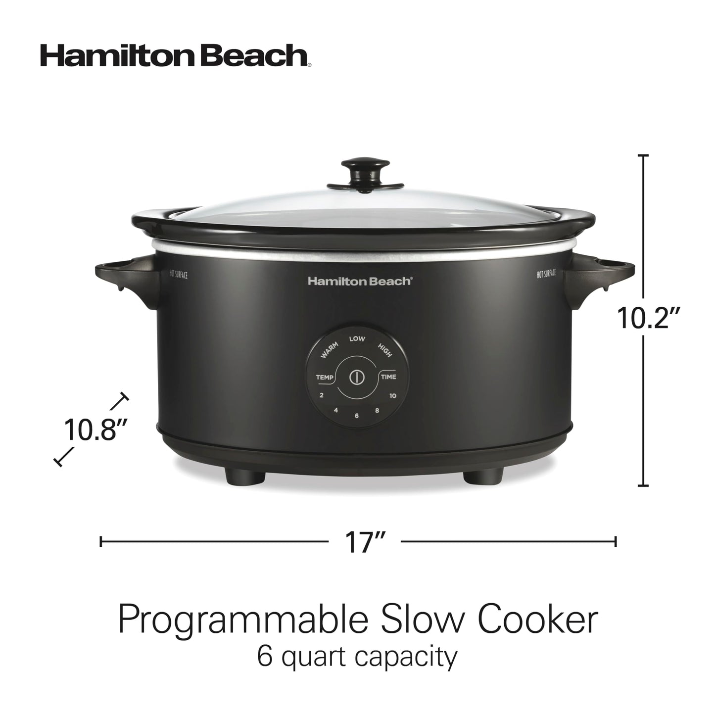 Hamilton Beach Set & Forget Portable Programmable Slow Cooker