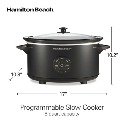 Hamilton Beach Set & Forget Portable Programmable Slow Cooker