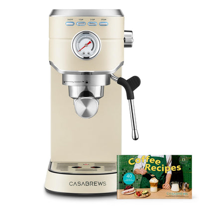 20 Bar Espresso Machine with Milk Frother & Removable Water Tank