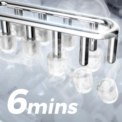 Portable Countertop Ice Maker with Self-Cleaning Function & Scoop
