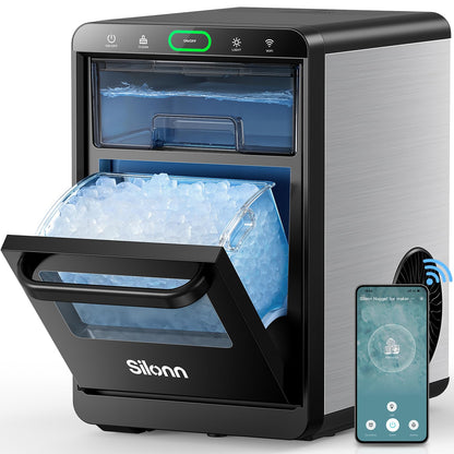 Countertop Nugget Ice Maker with 33LB Daily Production & Auto Clean