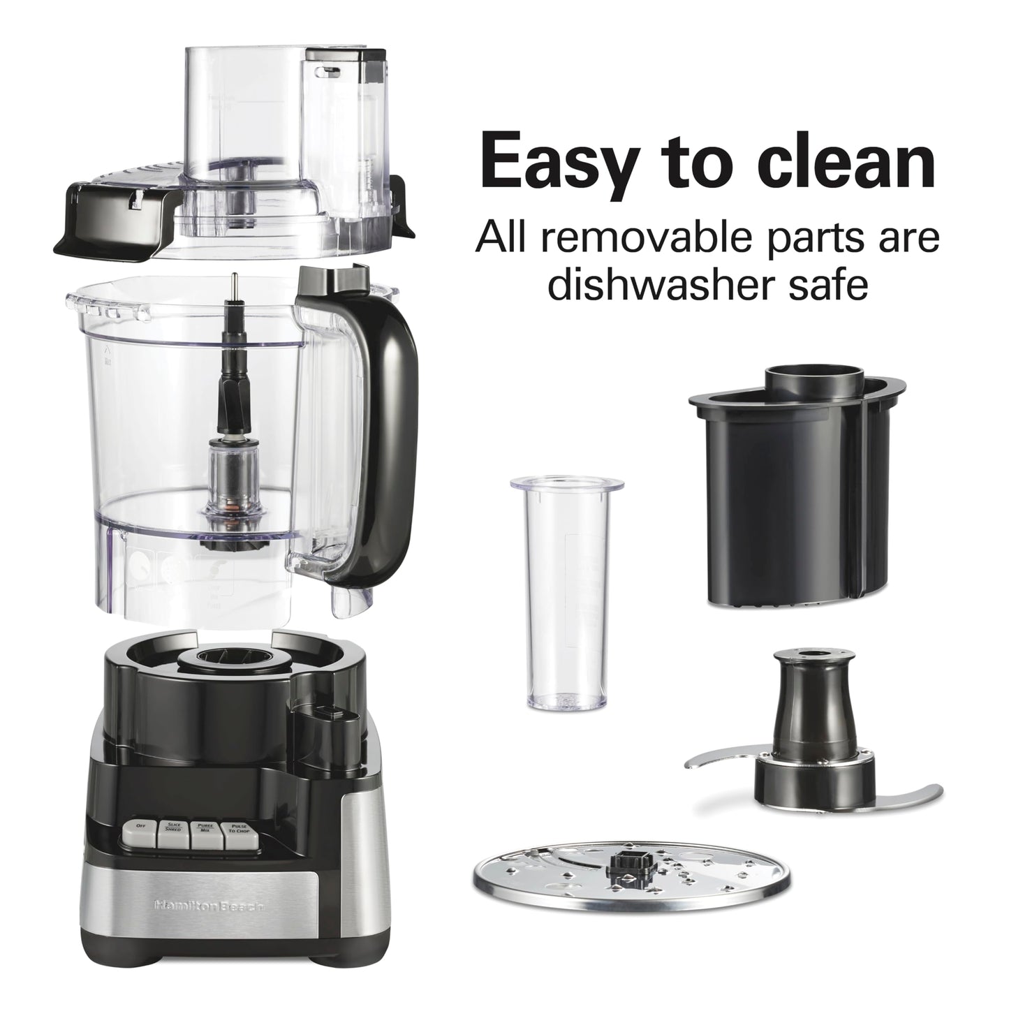 12-Cup Food Processor with Vegetable Chopper & Stainless Steel Blades