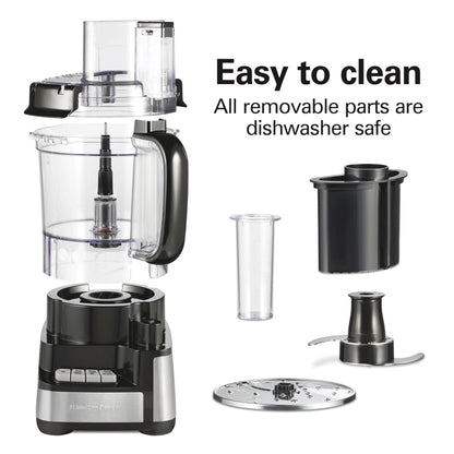 12-Cup Food Processor with Vegetable Chopper & Stainless Steel Blades