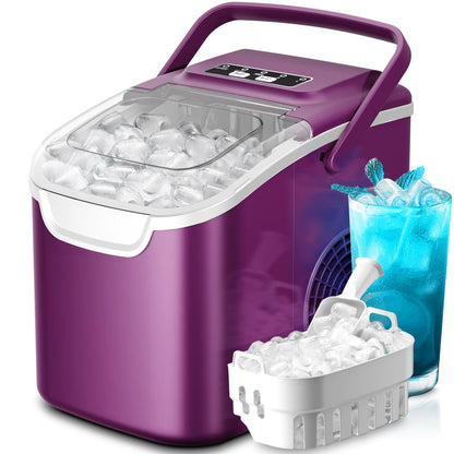 Portable Countertop Ice Maker with Self-Cleaning Function & Scoop