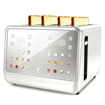 1800W 4-Slot Touch Screen Toaster with Independent Controls
