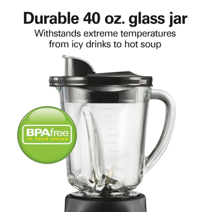 Smart Blender with 5 Functions & 40oz Glass Jar for Smoothies