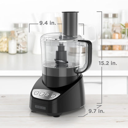 8-Cup Food Processor with Stainless Steel Blade & Multi Functions