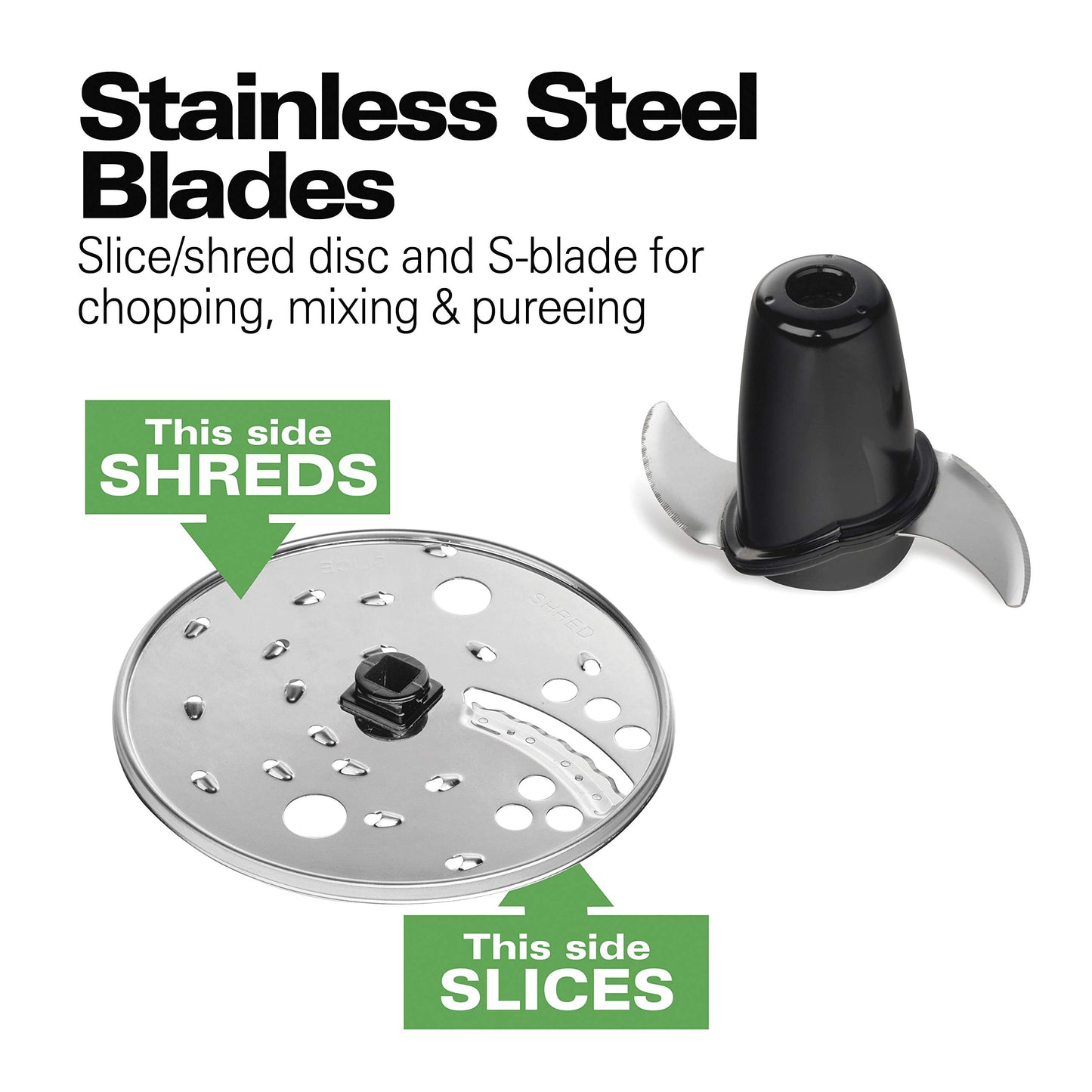 8-Cup Food Processor with Slicing, Shredding & Chopping Functions
