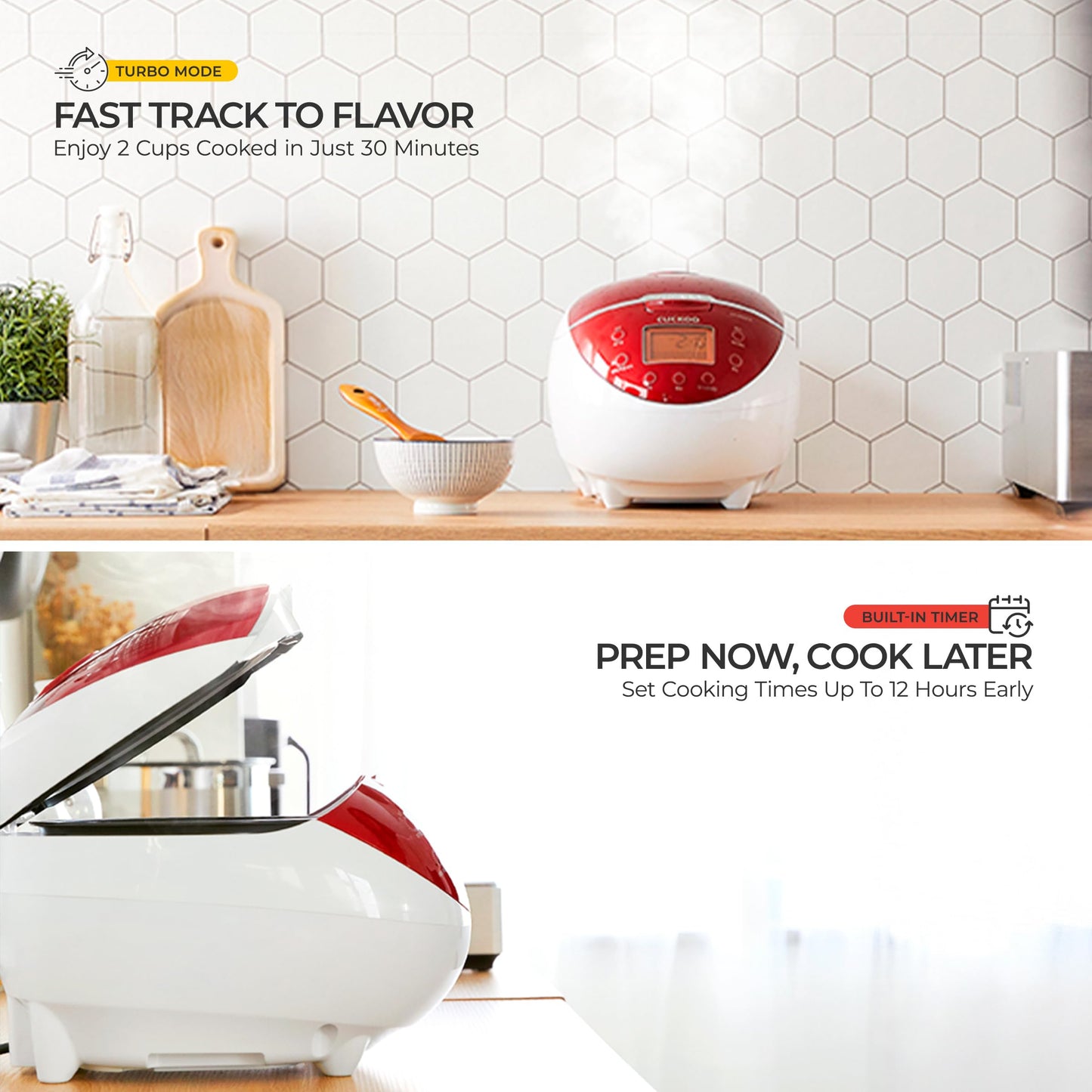 6-Cup Micom Rice Cooker with Food Steamer & Keep Warm Function