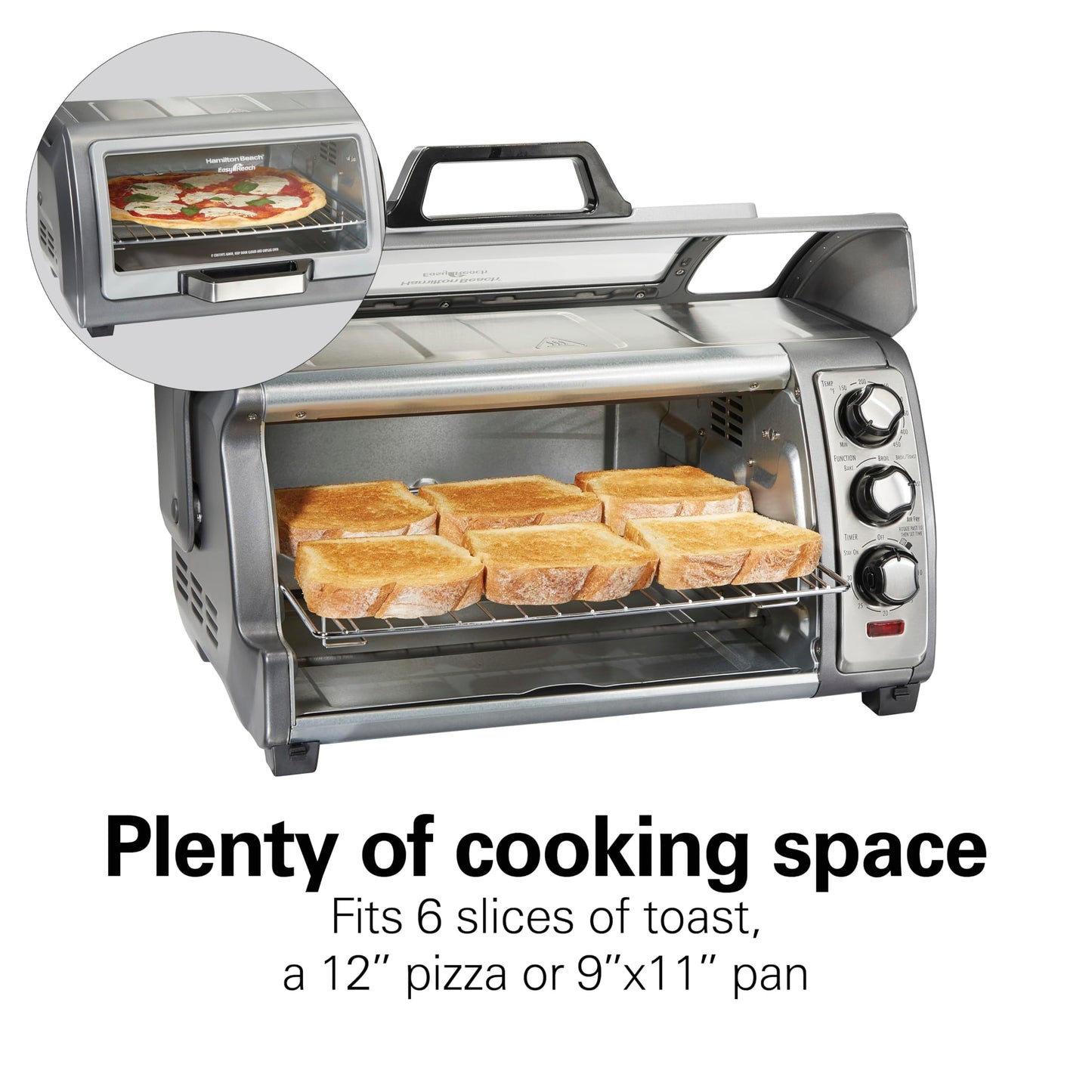 Hamilton Beach Air Fryer Toaster Oven Combo, Stainless Steel
