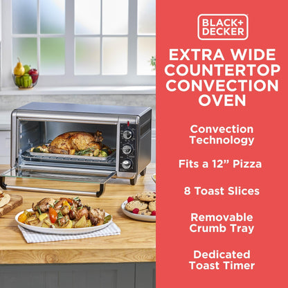 8-Slice Extra Wide Convection Countertop Toaster Oven